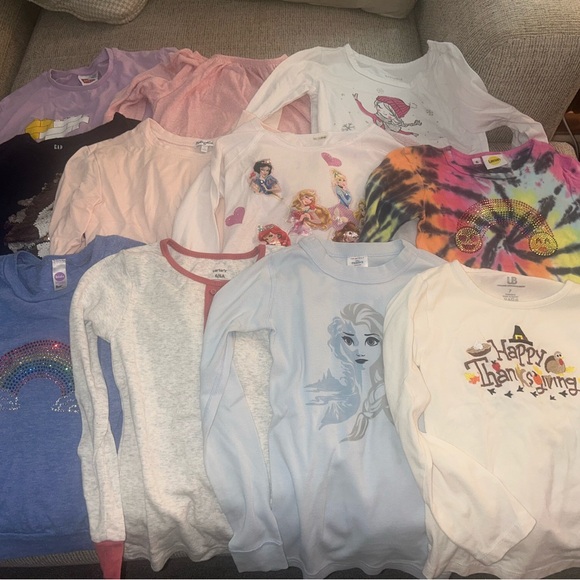 Lot of 12 long sleeved shorts for girls - Picture 9 of 11